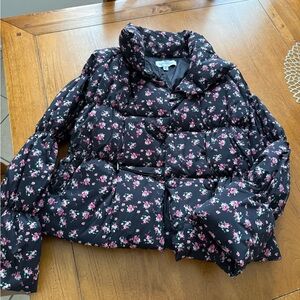 Something Navy Black Floral Jacket